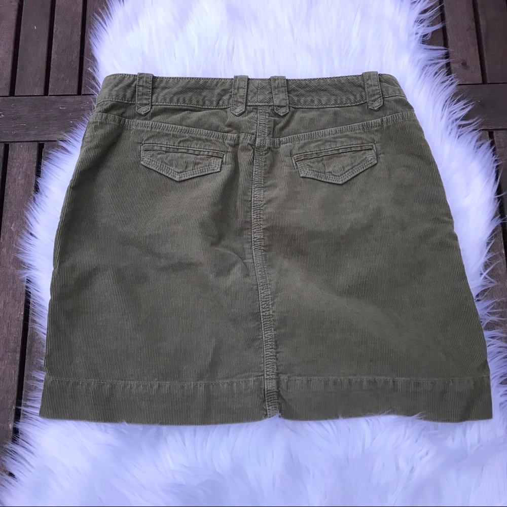 J. Crew army green corduroy skirt. - Picture 2 of 4